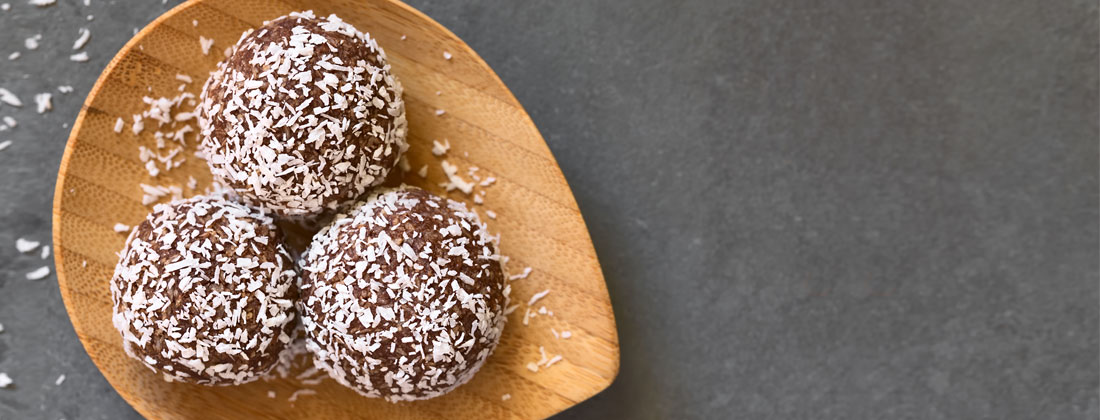 Cacao Bliss Balls & Matcha Coconut Slice Recipes