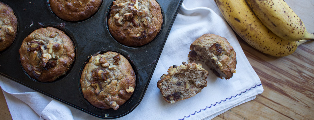 Paleo Banana Walnut Muffins